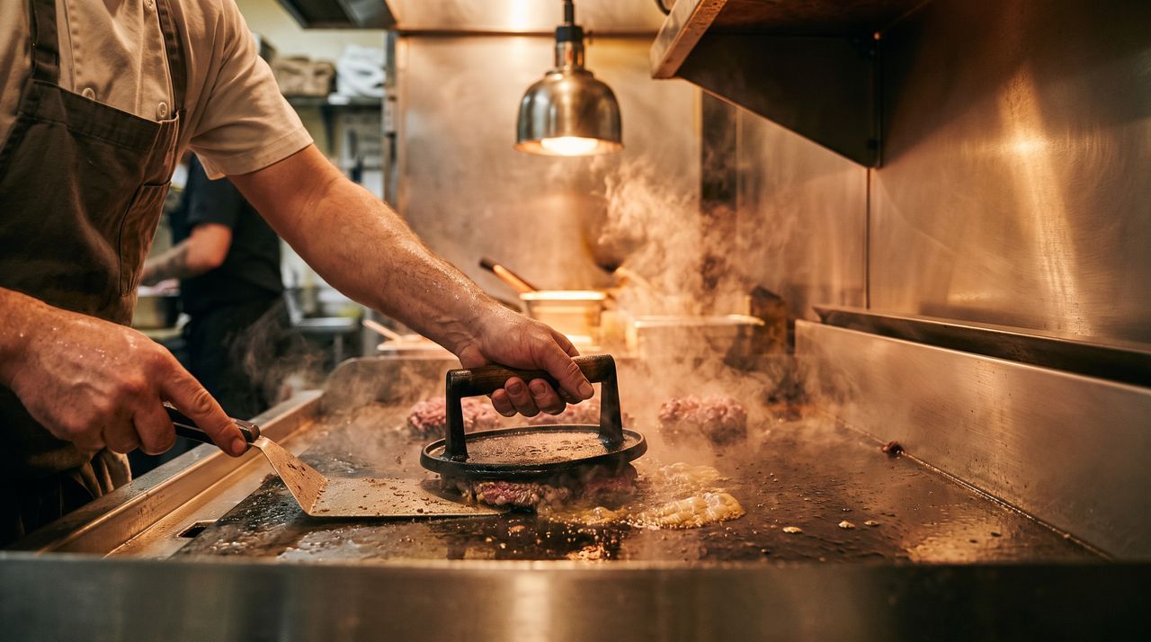 Smashing on the griddle
